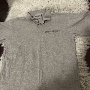 Essentials Heather Gray Polo Shirt